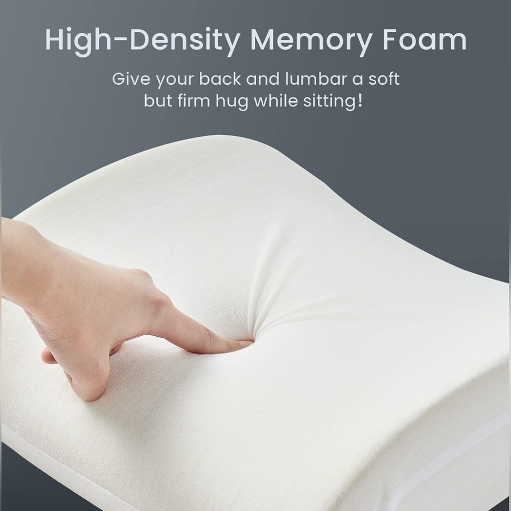 Lumbar Support Pillow for Office Chair - Improve Back Pain, Posture, Memory Foam